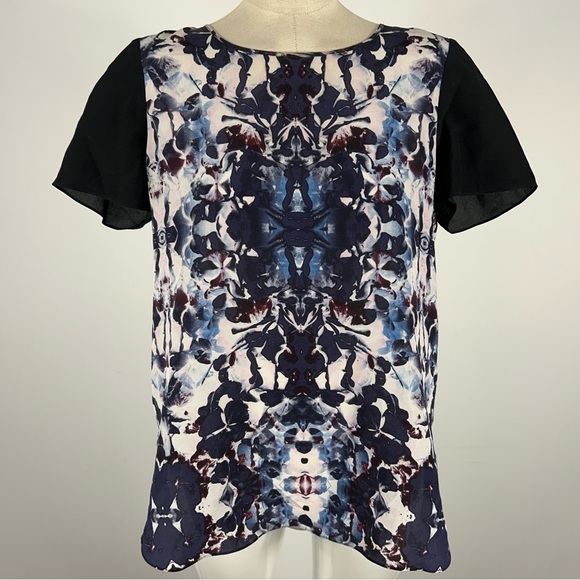 Rebecca Taylor Flowy Floral Top 8 - Picture 2 of 9